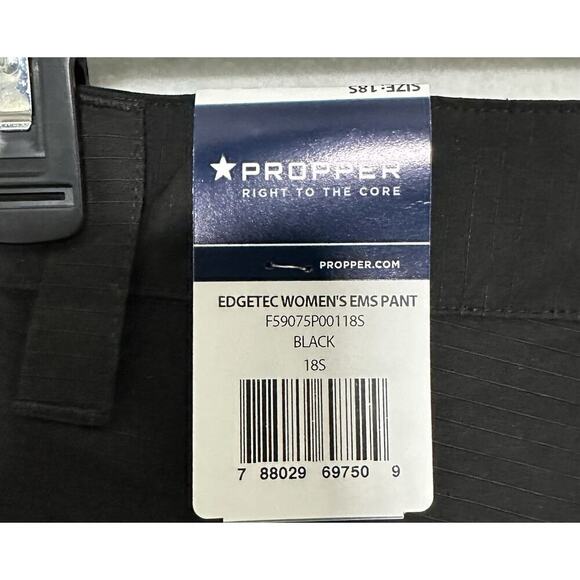 Propper Womens 18S EdgeTec Tactical Pant Security Uniform Black Ripstop NWT - Picture 8 of 10